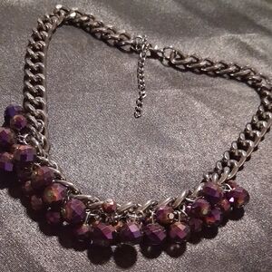 Elegant Purple Beaded Necklace